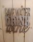 Preview: Save Water Drink Wine 3D Schriftzug 245x245mm